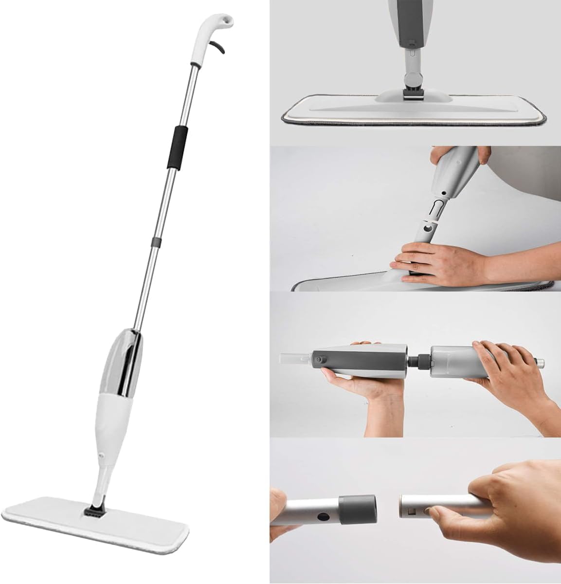 SparkleSpray™ Cleaning Spray Mop – 360° Rotating Floor Mop with Refillable Bottle & Washable Pads