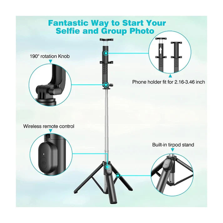 SnapVista 3-in-1 Bluetooth Selfie Tripod