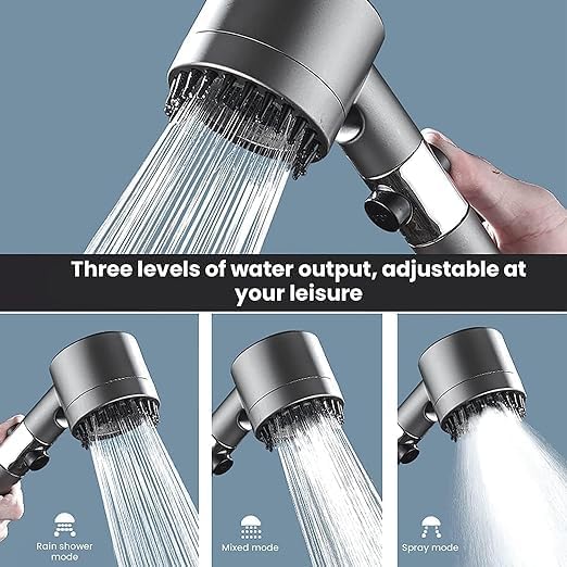 TriMist™ 3-Mode Rain-Mist-Massage Shower Head – Adjustable Triple Spray Settings