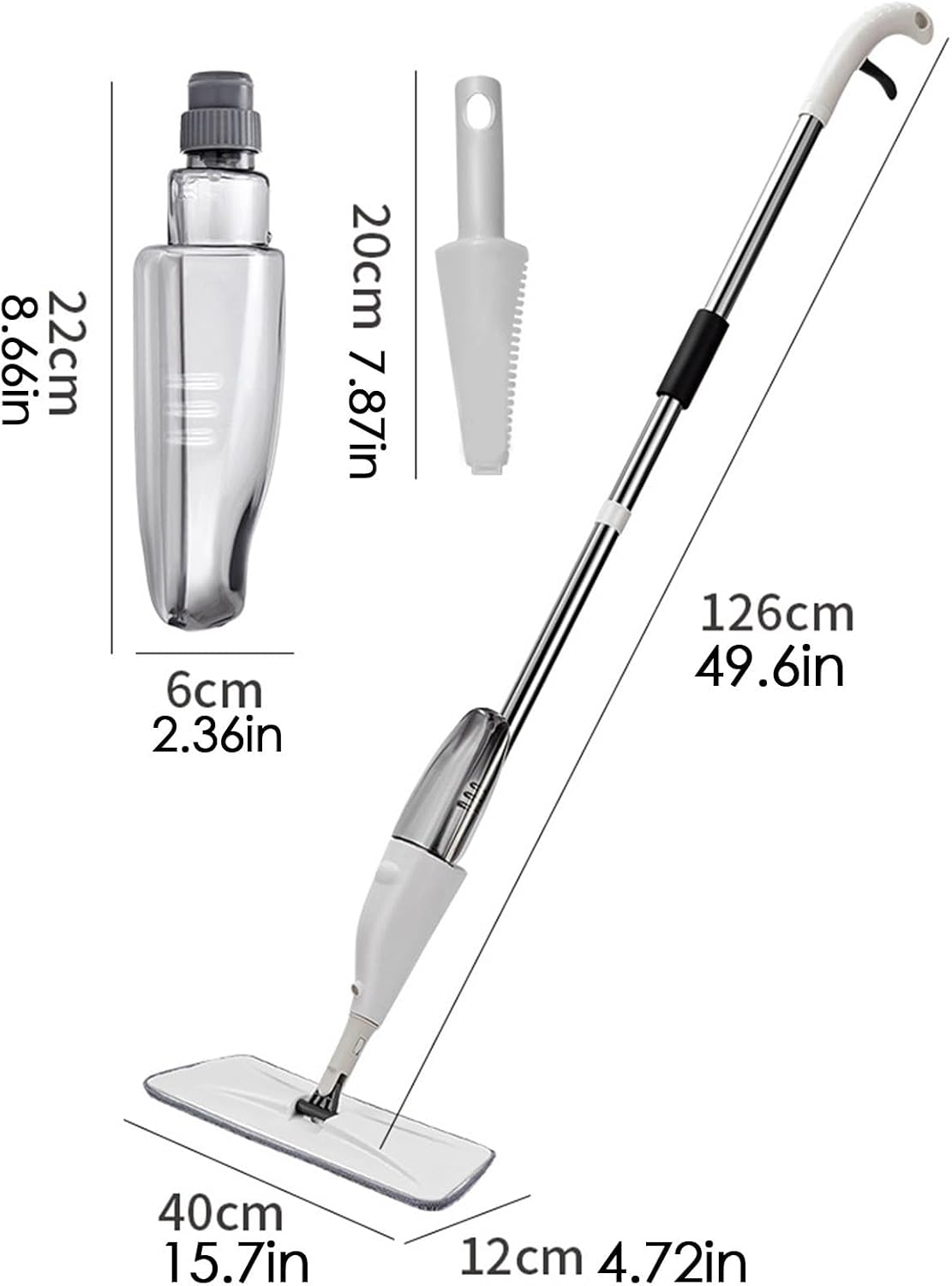 SparkleSpray™ Cleaning Spray Mop – 360° Rotating Floor Mop with Refillable Bottle & Washable Pads