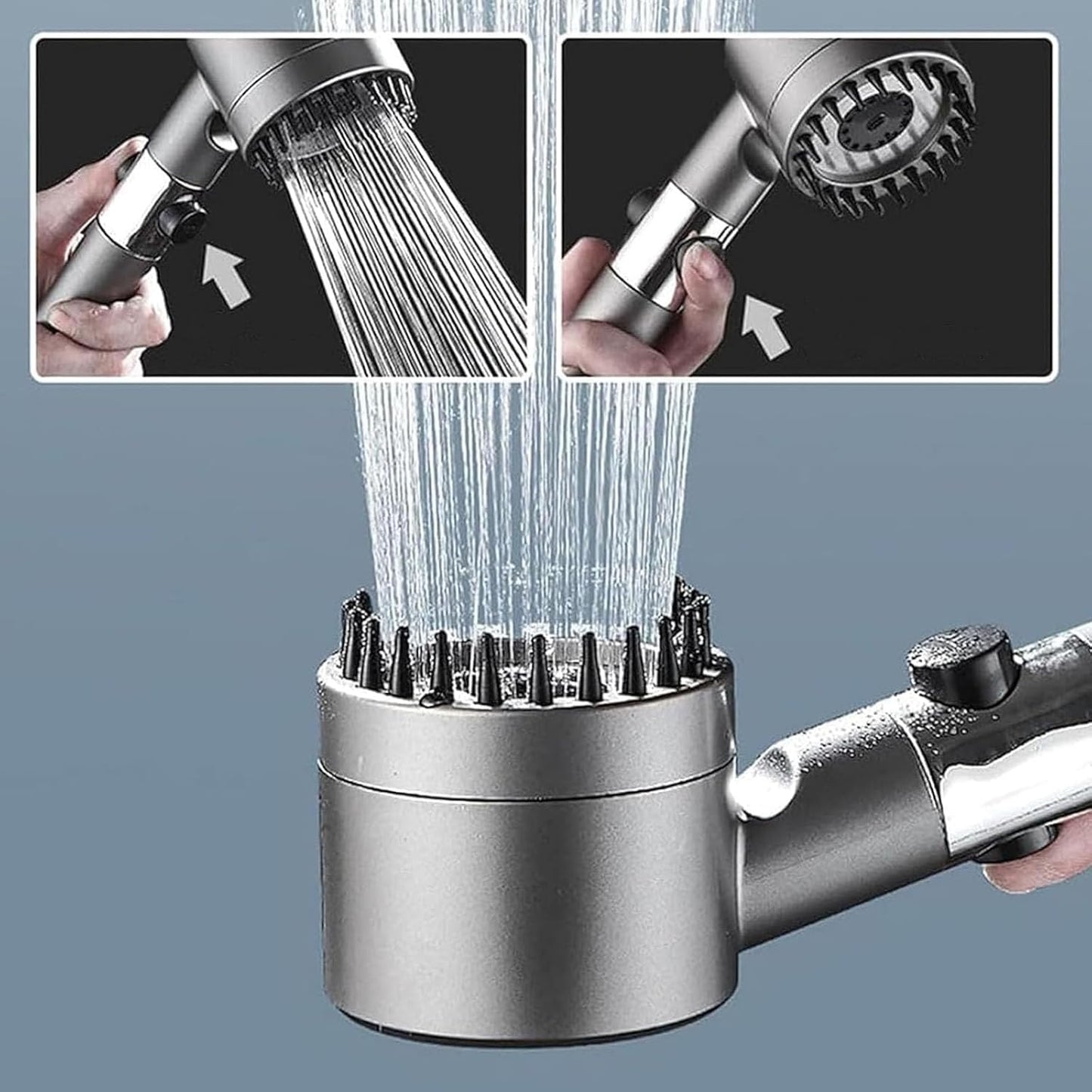 TriMist™ 3-Mode Rain-Mist-Massage Shower Head – Adjustable Triple Spray Settings