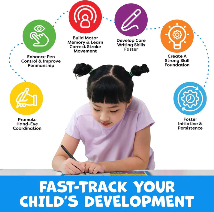 EduGlow™ Magic Practice Copybook Set (4 Books)