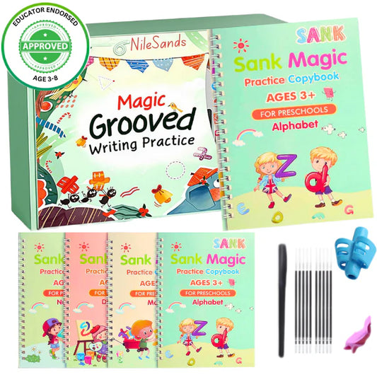 EduGlow™ Magic Practice Copybook Set (4 Books)