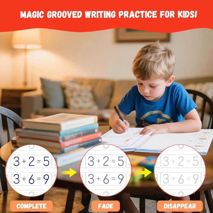 EduGlow™ Magic Practice Copybook Set (4 Books)